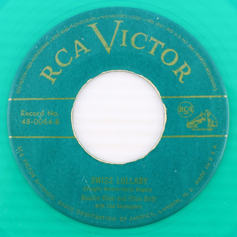 Tennessee Yodel Polka, Rosalie Allen & Elton Britt 1949 7" 45 rpm Record 48-0064 - Picture 6 of 10
